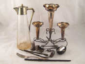 Appraisal: A mixed lot comprising a silver toddy ladle AF unmarked