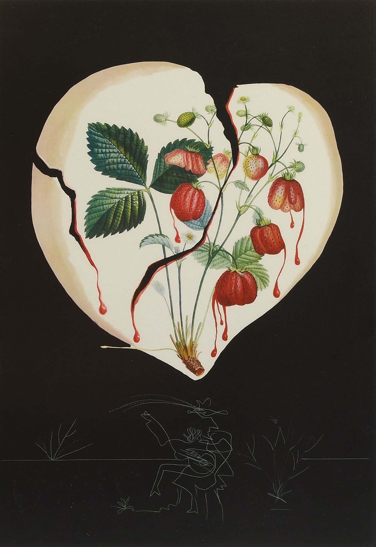 Appraisal: DALI Salvador Spanish French - ''Coeur de Fraises'' Lithograph with