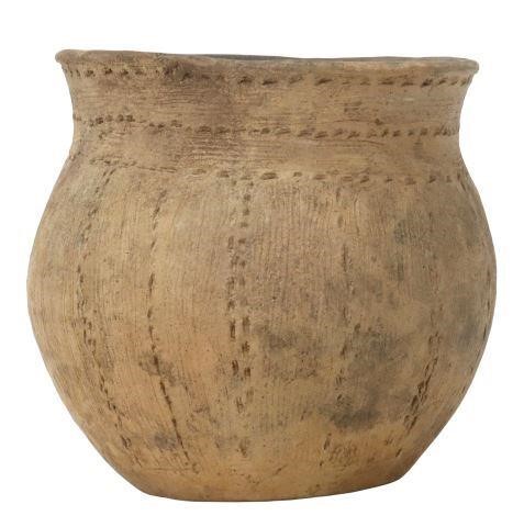 Appraisal: Native American Bullard brushed pottery vase Caddo Culture Northeast Texas