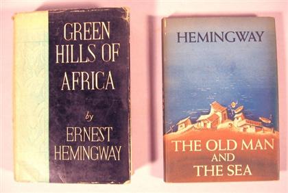 Appraisal: vols Hemingway Ernest Green Hills of Africa New York Scribner's