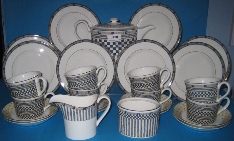 Appraisal: Wedgwood samuri Tea Set comprising teapot cups saucers cream sugar