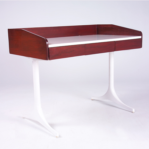 Appraisal: GEORGE NELSON HERMAN MILLER Swag-leg desk with gallery top and