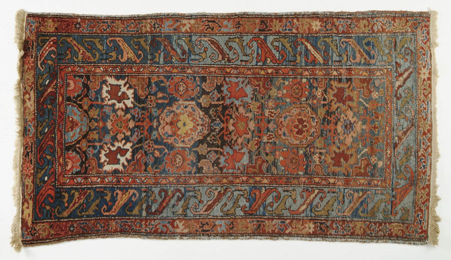 Appraisal: HAMADAN SCATTER SIZE ORIENTAL RUG Predominant colors of blue and