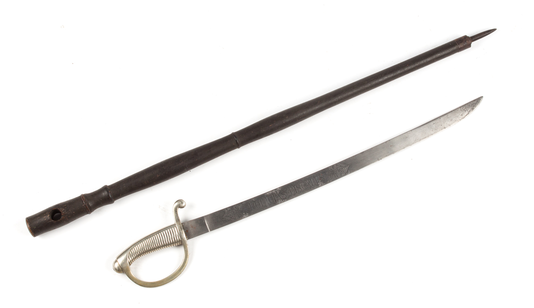 Appraisal: Chilean Coast Guard sword and a pike the sword a