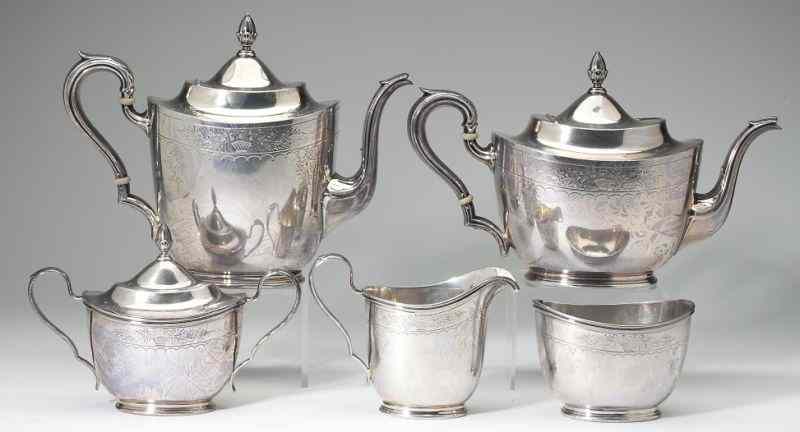 Appraisal: International ''Richmond'' Sterling Tea Coffee Setfive piece service including coffeepot