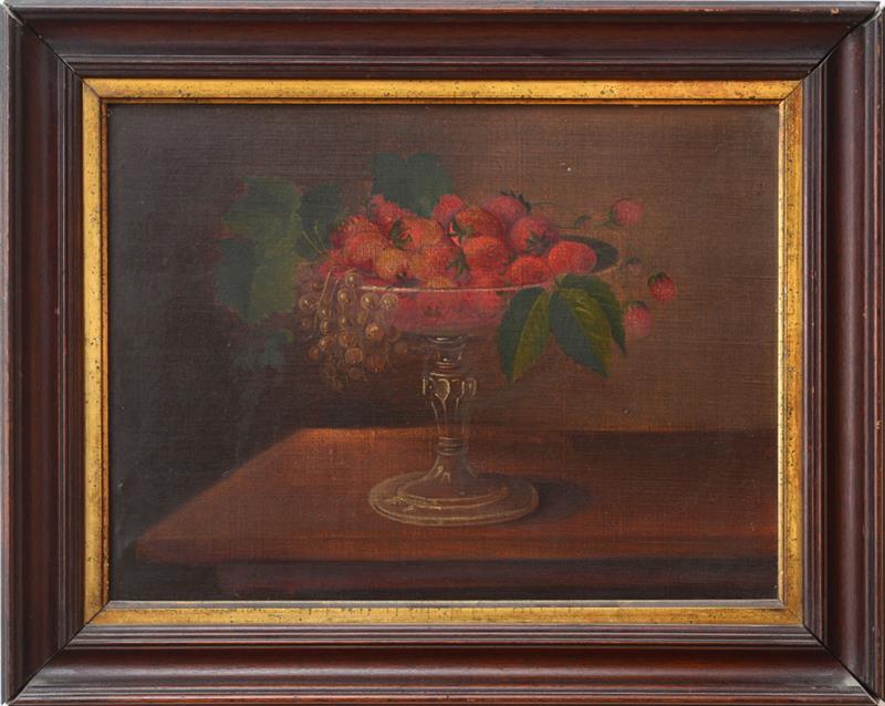 Appraisal: AMERICAN SCHOOL STILL LIFE WITH BOWL OF STRAWBERRIES Unsigned x