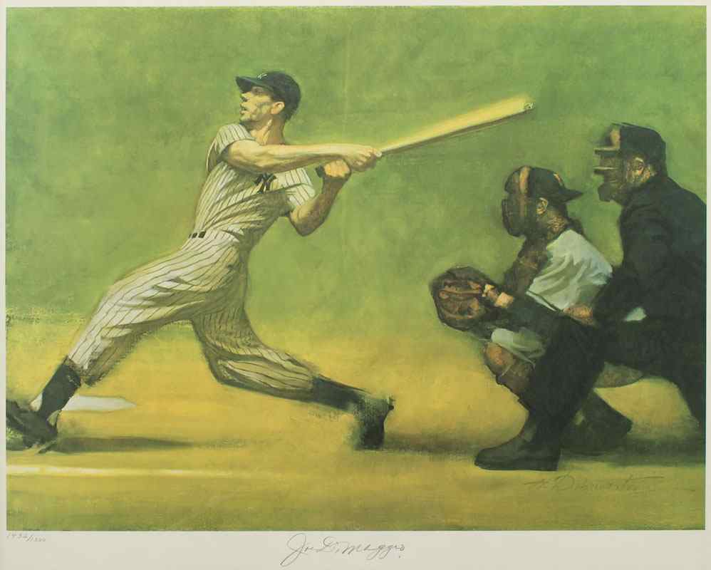 Appraisal: JOE DIMAGGIO LIVING LEGENDS SIGNED LITHOGRAPH Limited Edition Impressions Issued