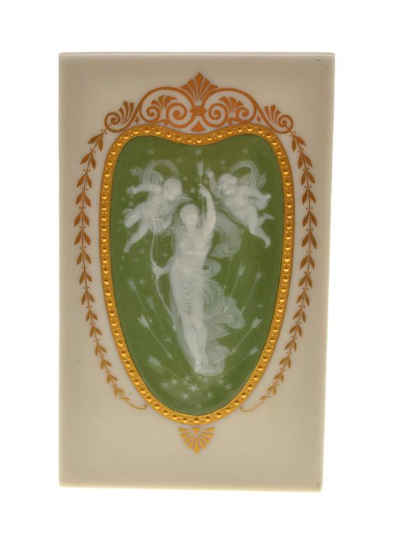 Appraisal: A TH CENTURY MINTON PATE SUR PATE TILE ALBION BIRKS