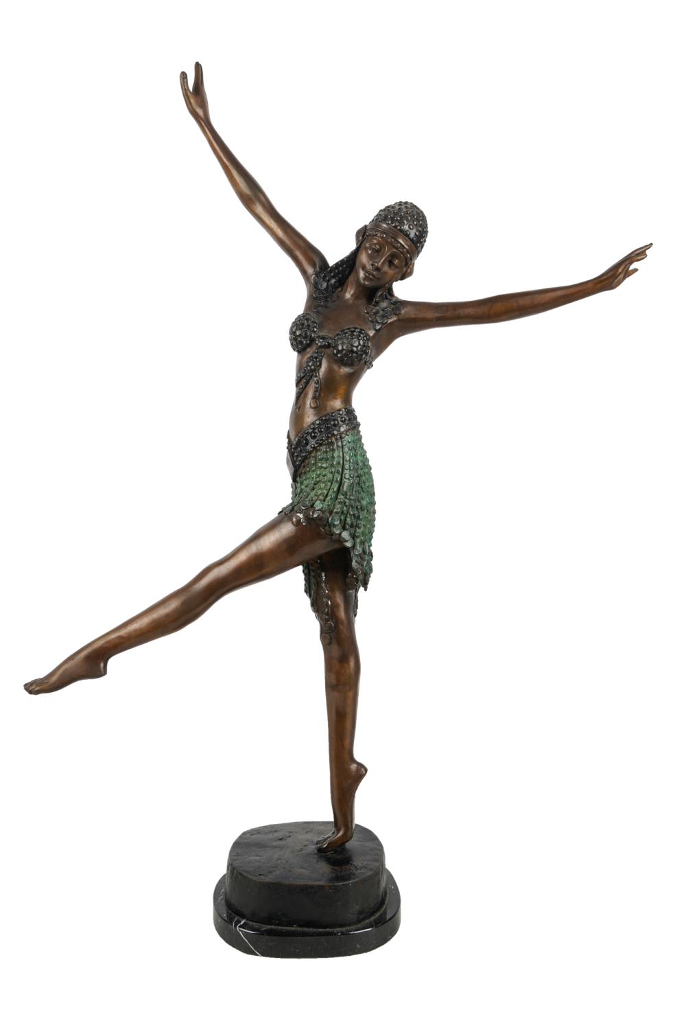 Appraisal: DECO BRONZE OF A WOMANinscribed on base inches high Condition