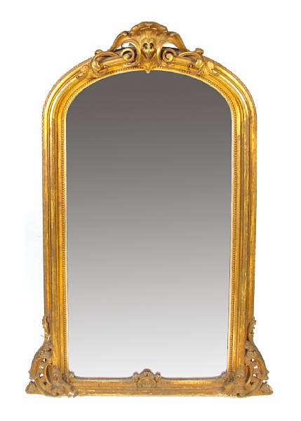 Appraisal: A Louis XV style giltwood mirror height ft in width