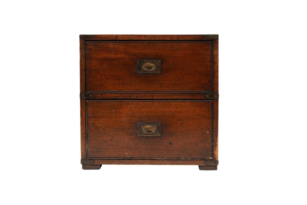 Appraisal: TWO-DRAWER CAMPAIGN CHEST inches wide inches deep inches high Condition