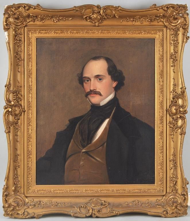 Appraisal: American School Academic Portrait of Gentleman framed Frame size high