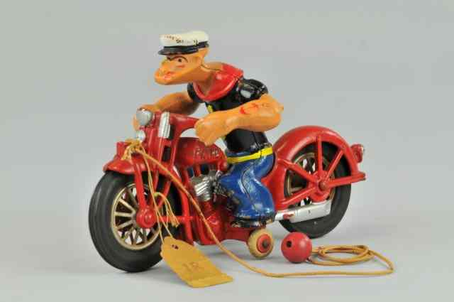 Appraisal: POPEYE ON MOTORCYCLE Hubley copr King Features this example carries