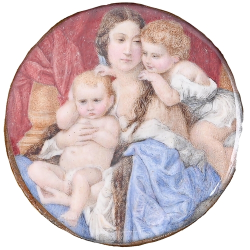 Appraisal: English School mid th c- Portrait Miniature of a Young