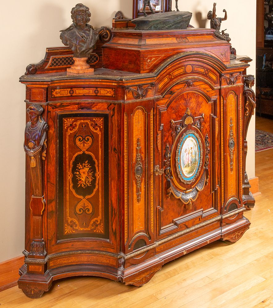 Appraisal: Renaissance Revival Minerva Sideboard Renaissance Revival Minerva Sideboard Condition Please