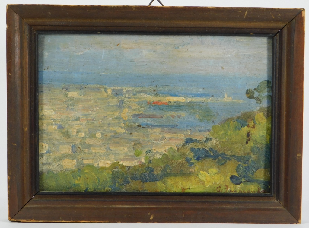 Appraisal: GIOVANNI ZANGRANDO ITALIAN BLUFF SEASCAPE PAINTING Italy - Impressionist work