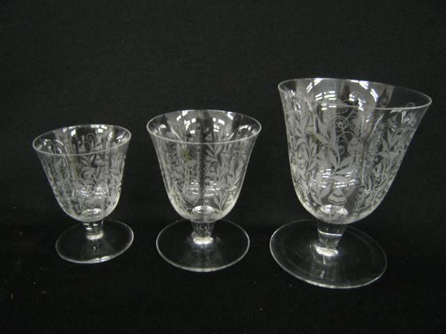 Appraisal: pc Baccarat French Crystal Stemware Service Argentina pattern sizes signed