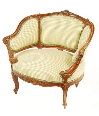 Appraisal: A Louis XV style French carved walnut and parcel gilt