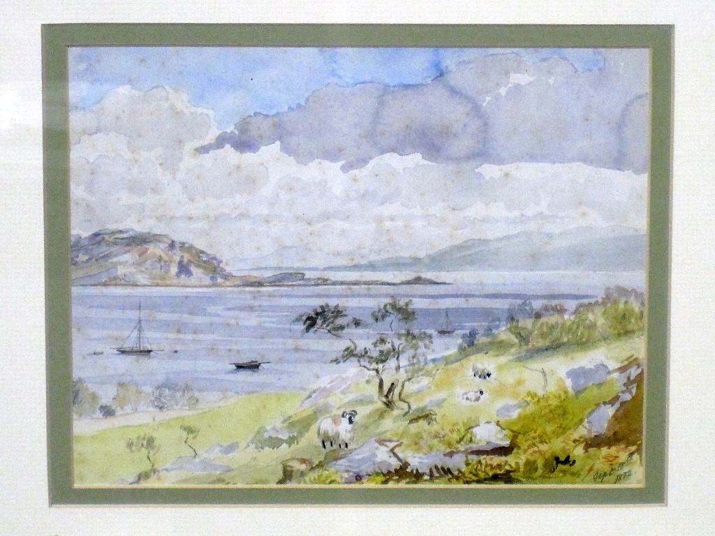 Appraisal: Watercolour coastal landscape inscribed lower right