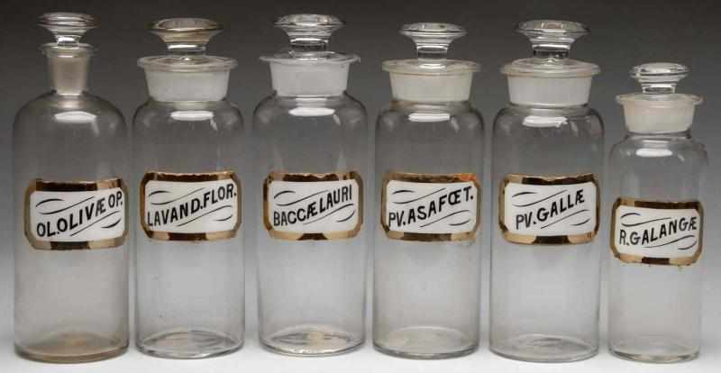 Appraisal: Lot of Glass Label Druggist Shop Bottles Description Circa to