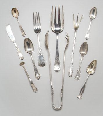 Appraisal: pieces sterling flatware Gorham Grecian salad tongs Gorham Chantilly Whiting