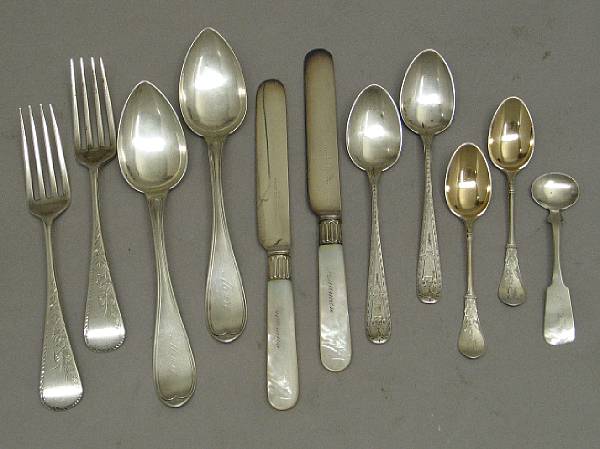 Appraisal: A quantity of th century silver flatware by American makers