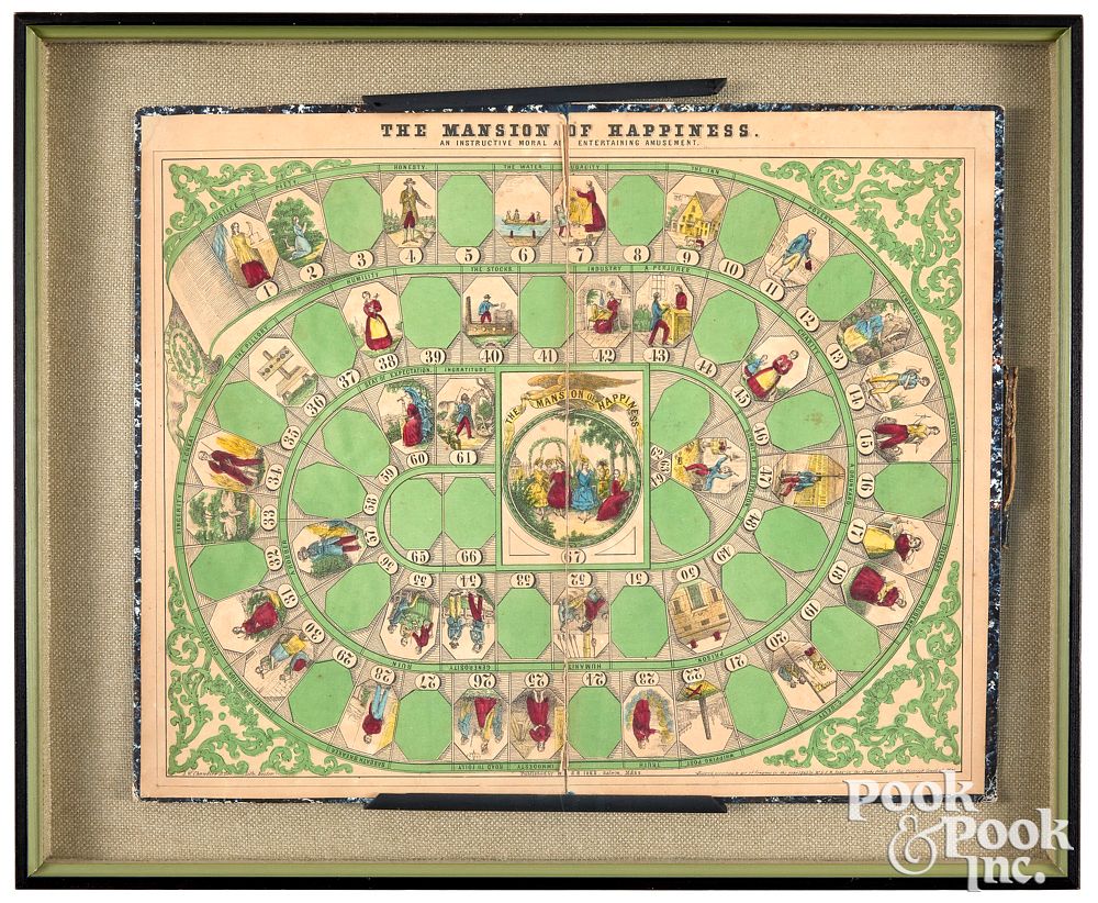 Appraisal: Ives Mansion of Happiness gameboard ca Ives Mansion of Happiness