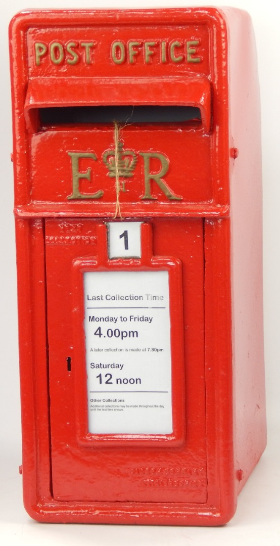 Appraisal: A reproduction Post Office letter box red cm high