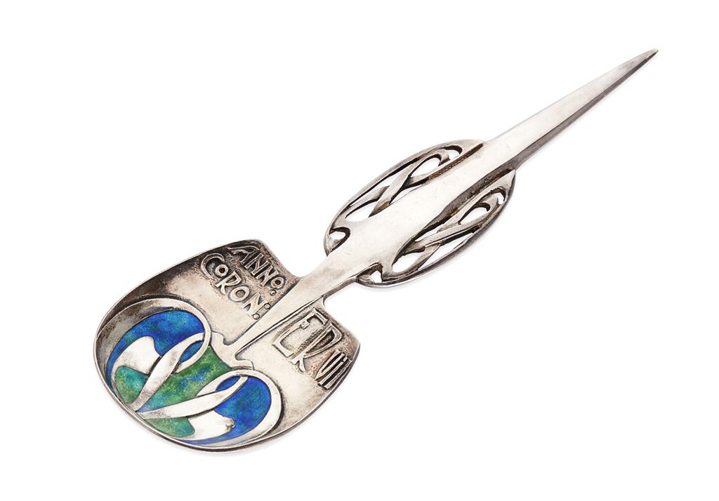 Appraisal: ARCHIBALD KNOX - FOR LIBERTY CO LONDON 'CYMRIC' SILVER ENAMEL