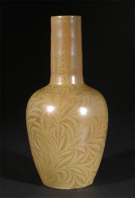 Appraisal: A William De Morgan solifleur vase by J Hersey painted