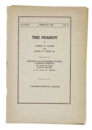 Appraisal: CARVER ON THE PEANUT SCIENCE CARVER GEORGE WASHINGTON The Peanut