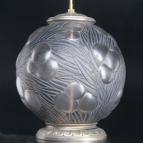 Appraisal: R LALIQUE Vase Oranges clear and frosted with black enamel