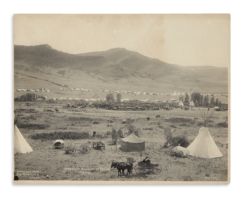 Appraisal: AMERICAN INDIANS--PHOTOGRAPHS Rinehart Frank A General View of Camp at