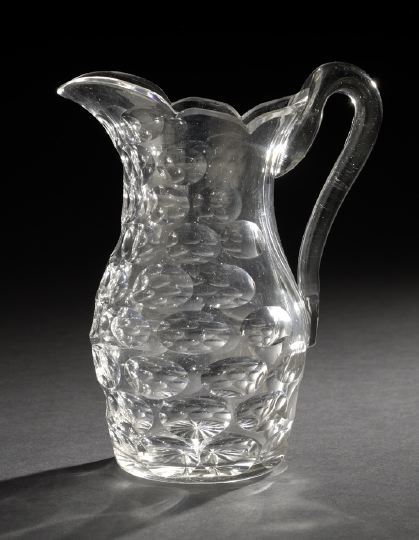 Appraisal: American Cut Glass Water Pitcher ca - cut by Dorflinger