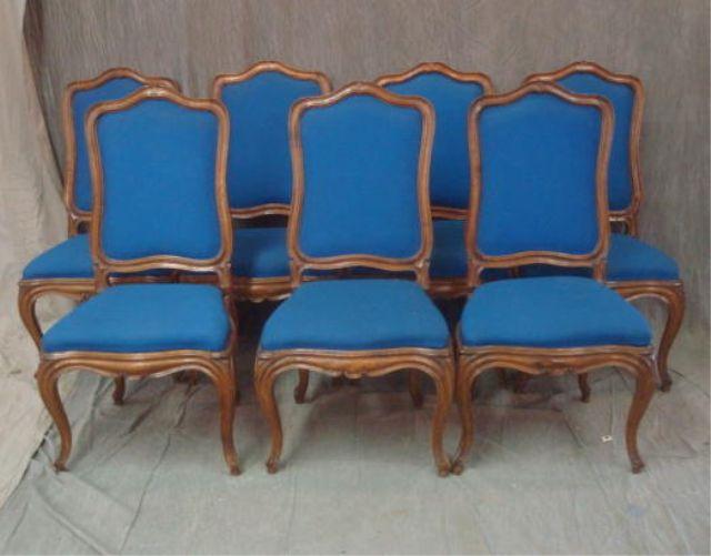 Appraisal: Italian Upholstered High Back Dining Chairs