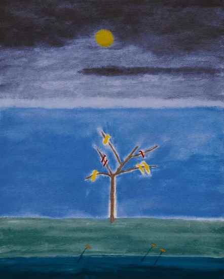 Appraisal: Craigie Aitchison - Birds on a Tree silkscreen printed in