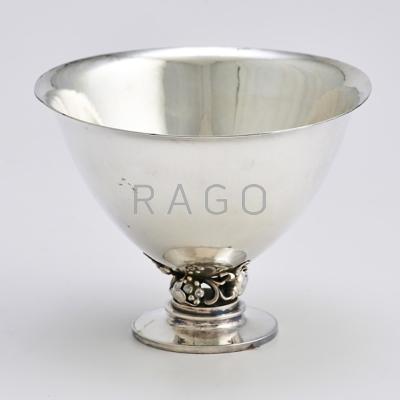 Appraisal: GEORG JENSEN STERLING BOWL Flared on flowering vine open column