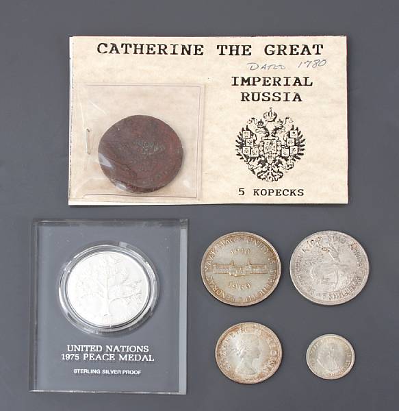 Appraisal: A collection of coins including South African coins approximately coins