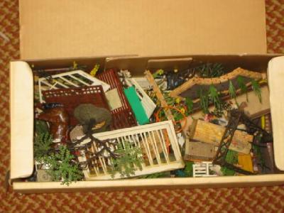 Appraisal: A small quantity of Britains plastic garden items etc F-G