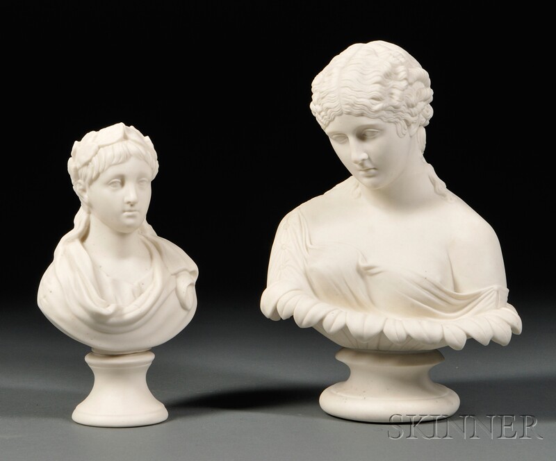 Appraisal: Two Parian Busts England mid to late th century both