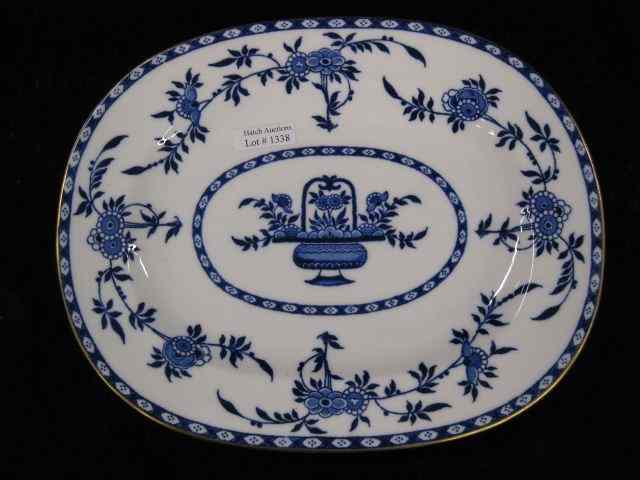 Appraisal: Minton Porcelain Serving Tray ''Delft'' pattern '' x '' excellent