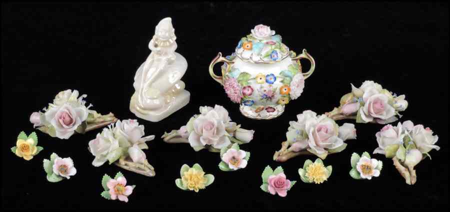 Appraisal: COALPORT COALBROOKDALE PAINTED AND GILT PORCELAIN COVERED POT Together with