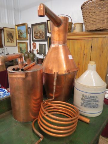 Appraisal: Copper Moonshine Still sold only as a decorative item with