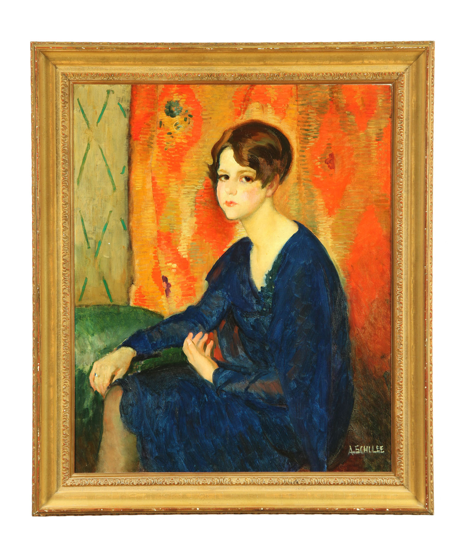 Appraisal: PORTRAIT OF MARGARET BY ALICE SCHILLE OHIO - Oil on