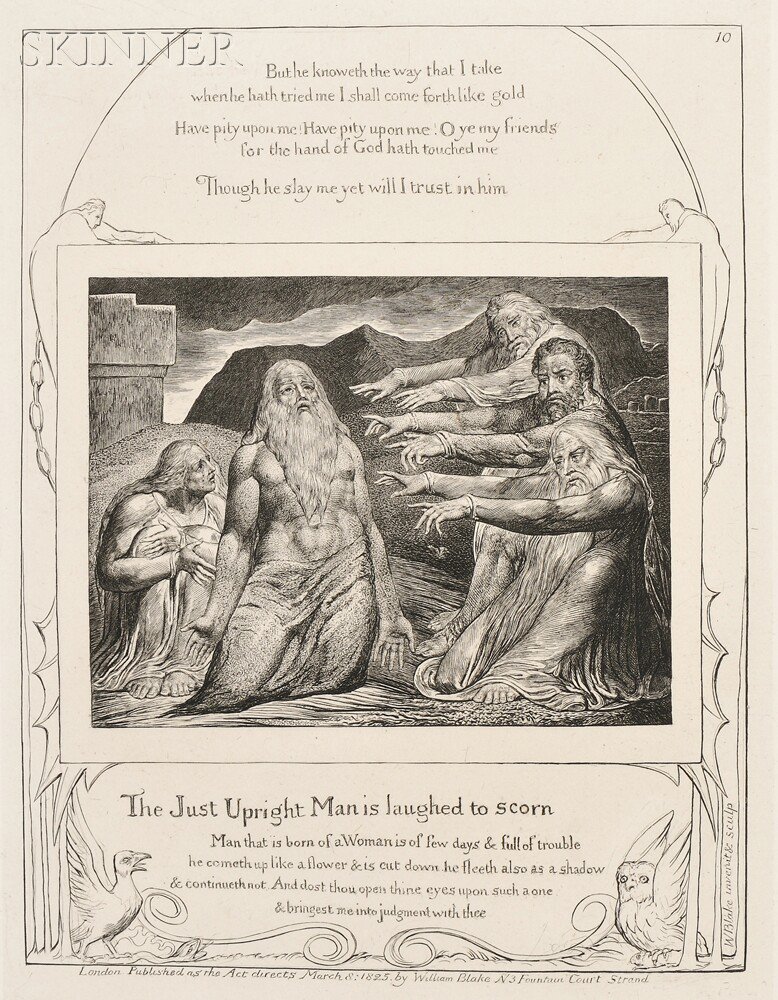 Appraisal: William Blake British - Two Plates from The Book of