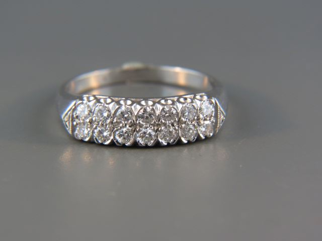 Appraisal: Diamond and Platinum Band double row with diamonds totaling carats