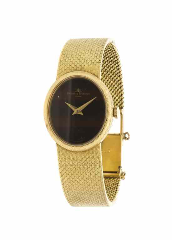 Appraisal: An Karat Yellow Gold Wristwatch Baume Mercier x mm case