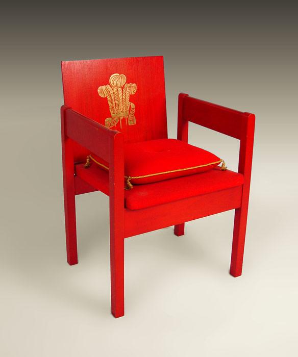 Appraisal: COMMEMORATIVE CHAIR FOR THE INVESTITURE OF CHARLES AS PRINCE OF