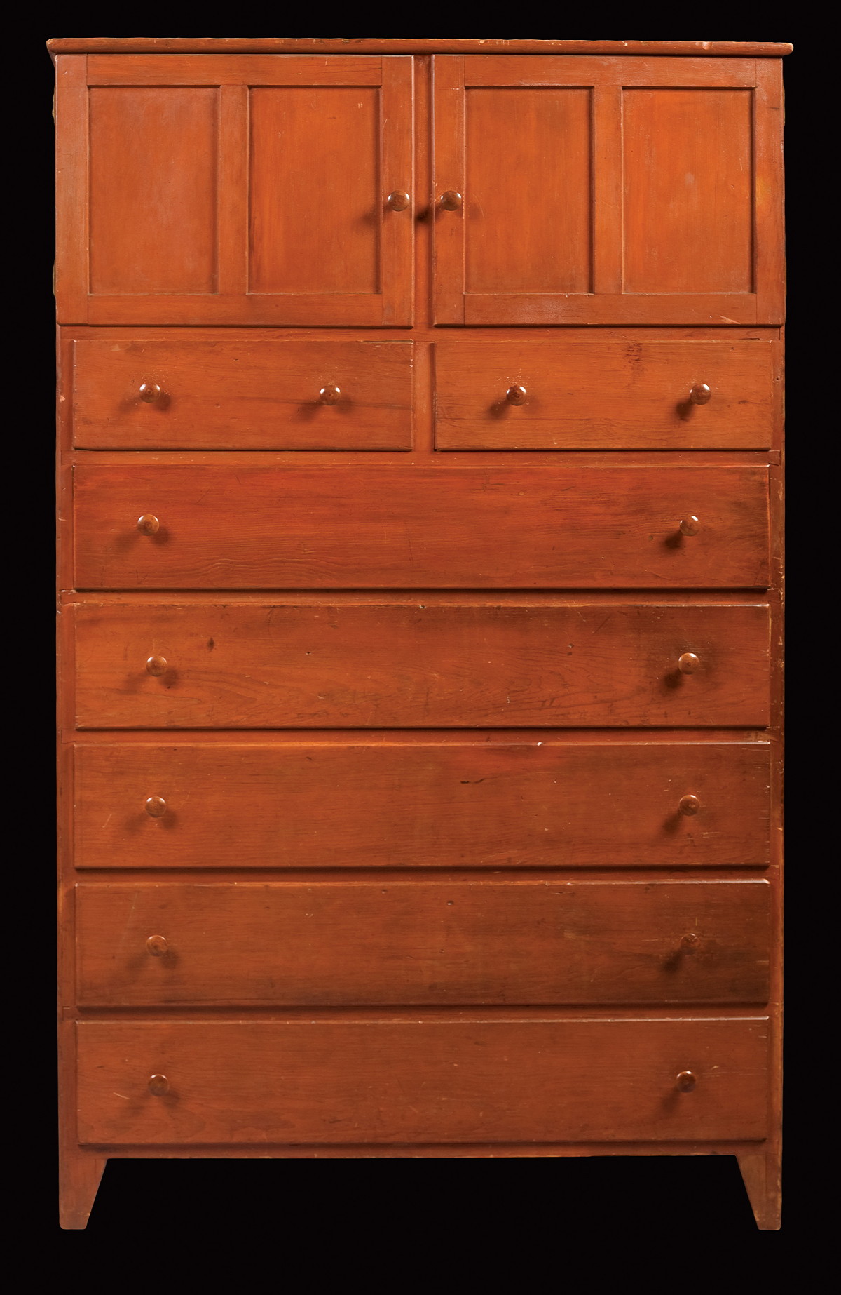 Appraisal: SHAKER CUPBOARD CHEST NEW LEBANON NEW YORK CIRCA This exquisite