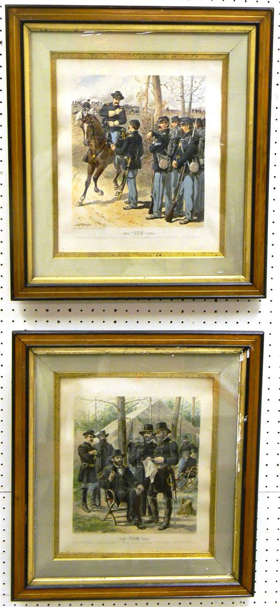 Appraisal: After Henry Alexander Ogden - pair of color lithographs on